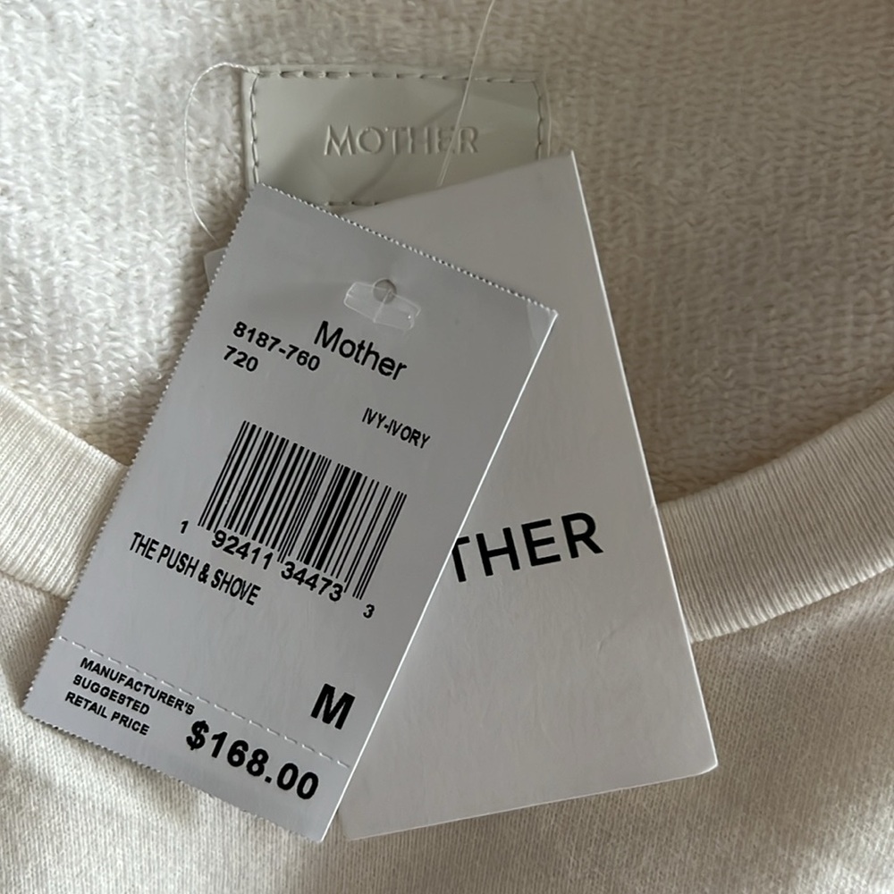 BNWT Mother shoulder pad sweatshirt M - Picture 4 of 5